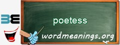 WordMeaning blackboard for poetess